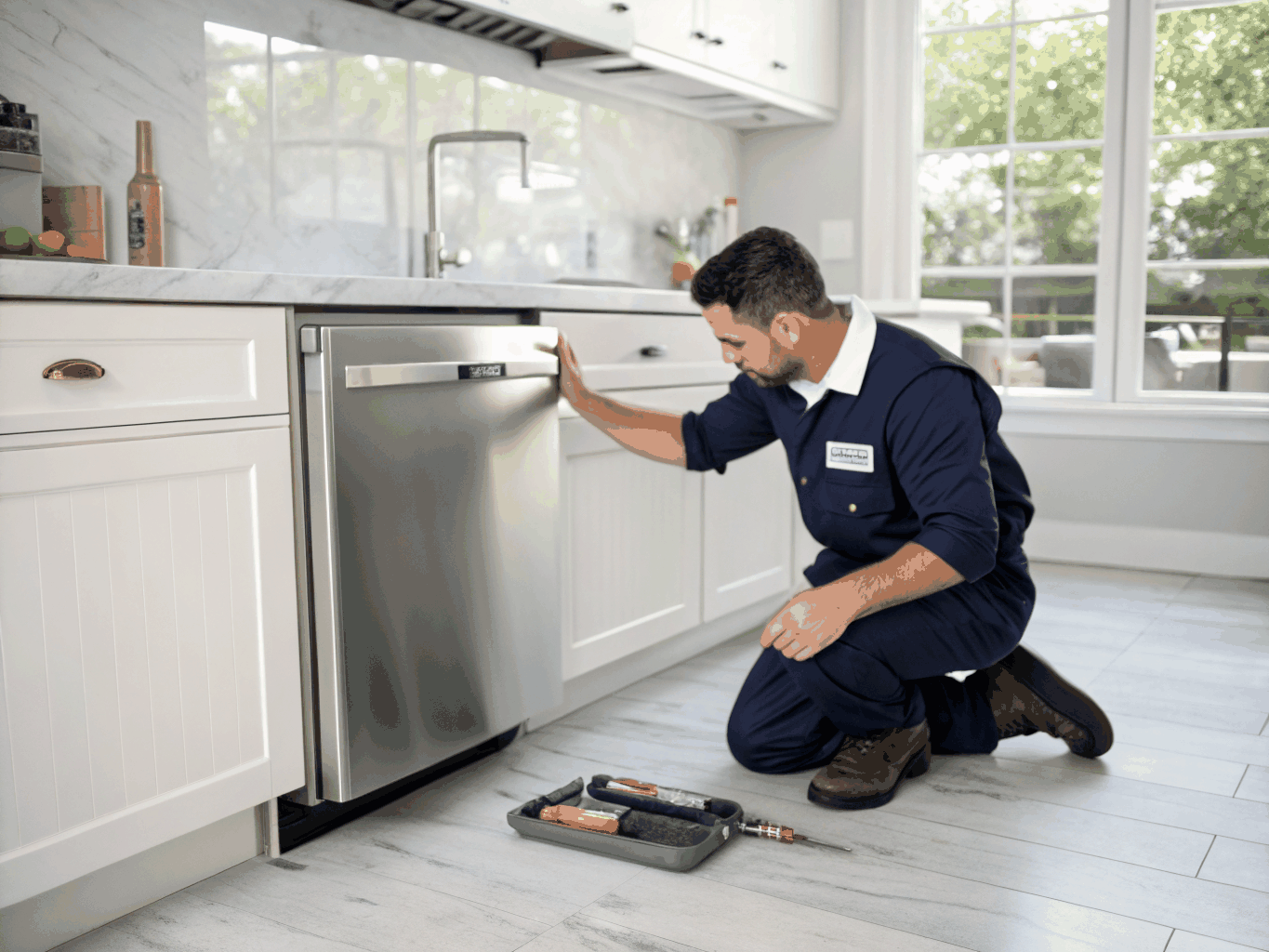 Technician performing electrical diagnostic testing in Conyers, GA