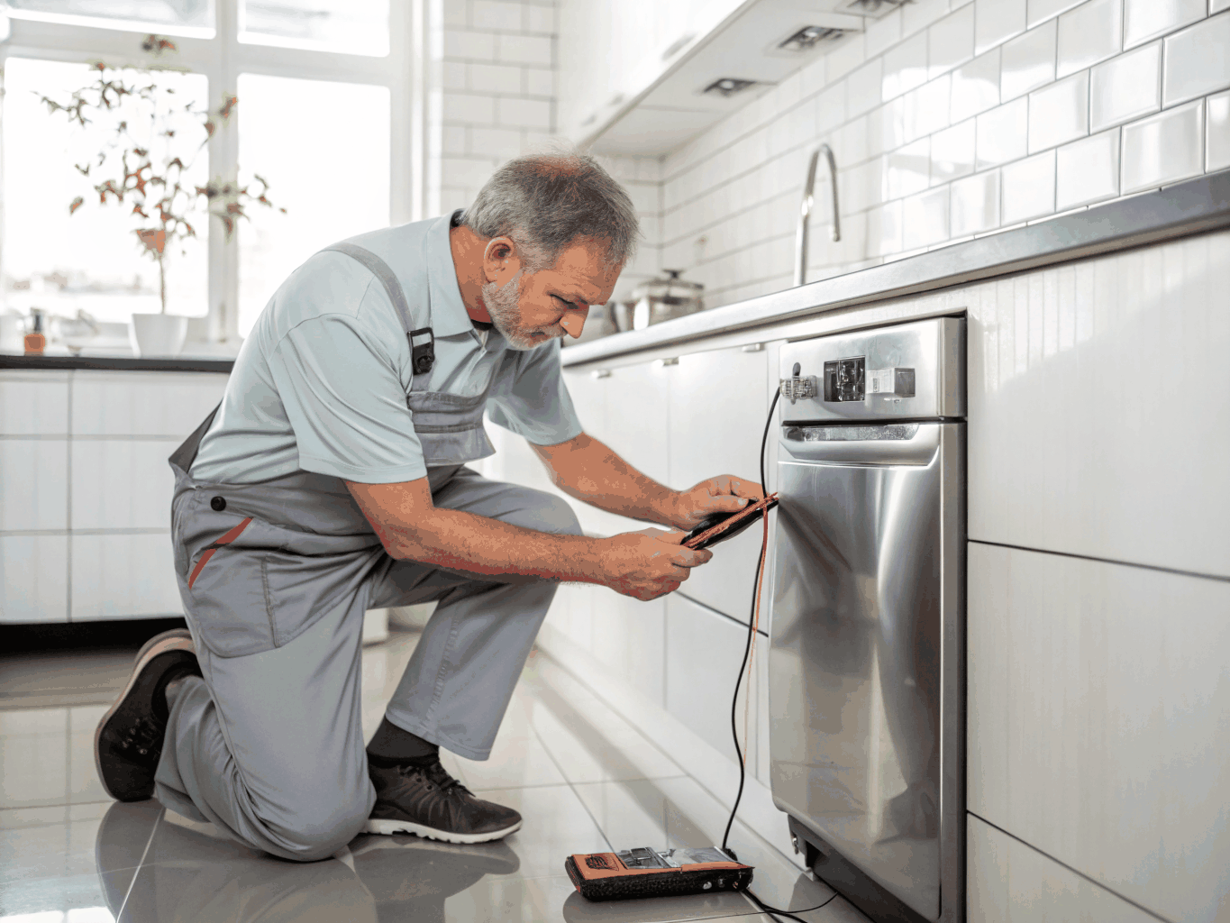 Testing dishwasher electronic control panel sensors