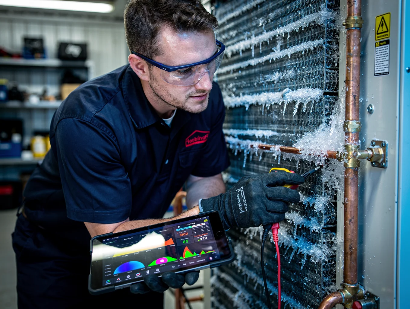 Diagnostic inspection of a refrigerator compressor unit